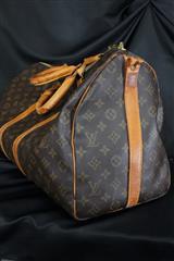 Vintage Louis Vuitton Keepall 45 Monogram Canvas Travel Bag Luggage Tag France